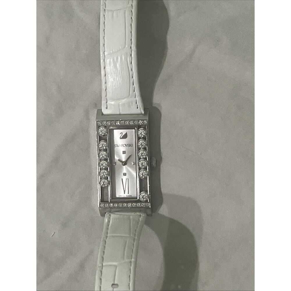 Swarovski Lovely Crystals Square Watch RV$499 For Parts Untested! 8~9 Inch